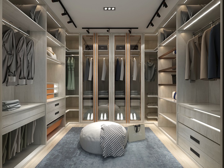 整体衣帽间效果图
