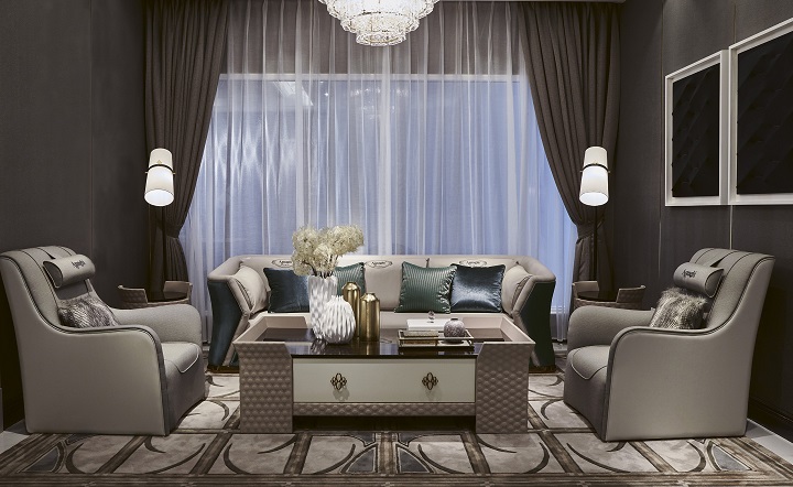 轻奢客厅定制图片