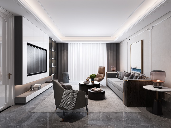 客厅定制效果图