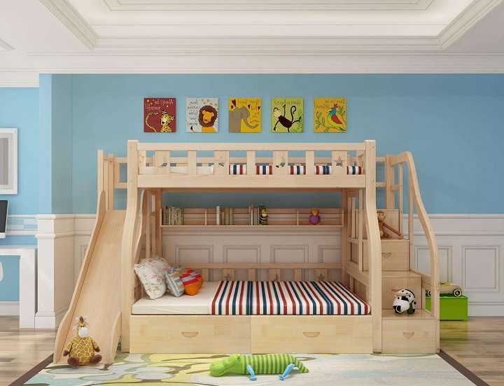 儿童实木床图片